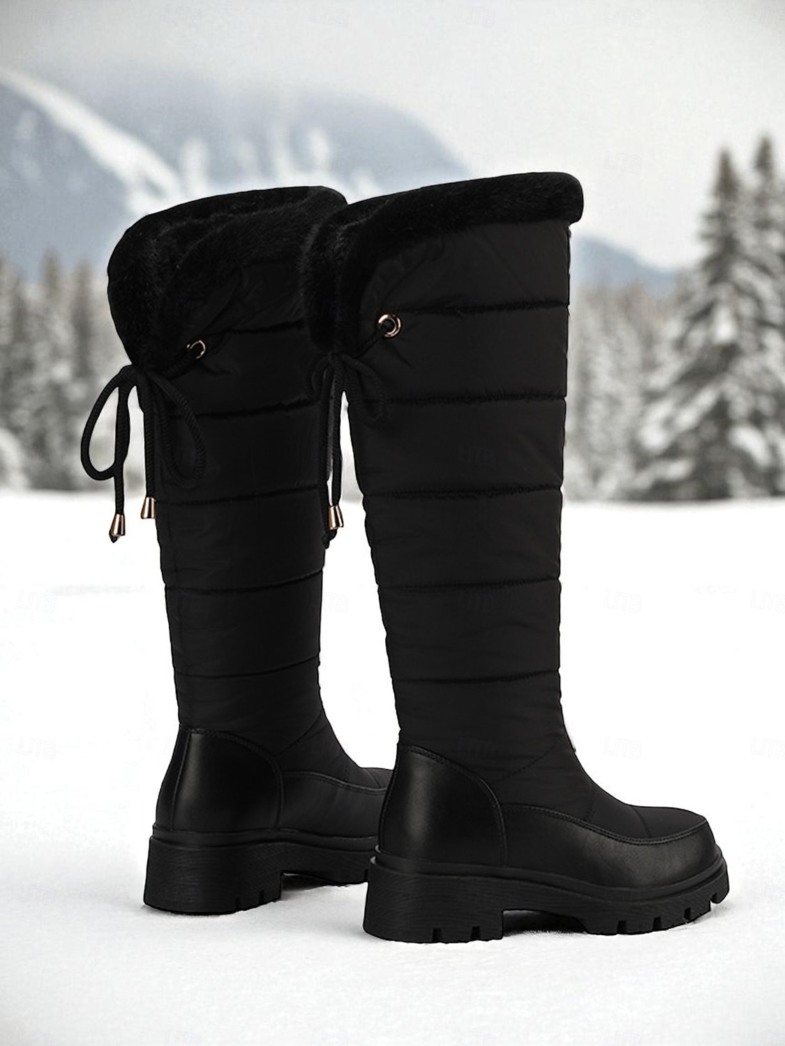 Bottes d'hiver blanches imperméables pour femmes, montantes jusqu'aux genoux – bottes de neige chaudes et rembourrées pour le froid, les activités de plein air et le style décontracté de 2026 ? $64.99 –P2