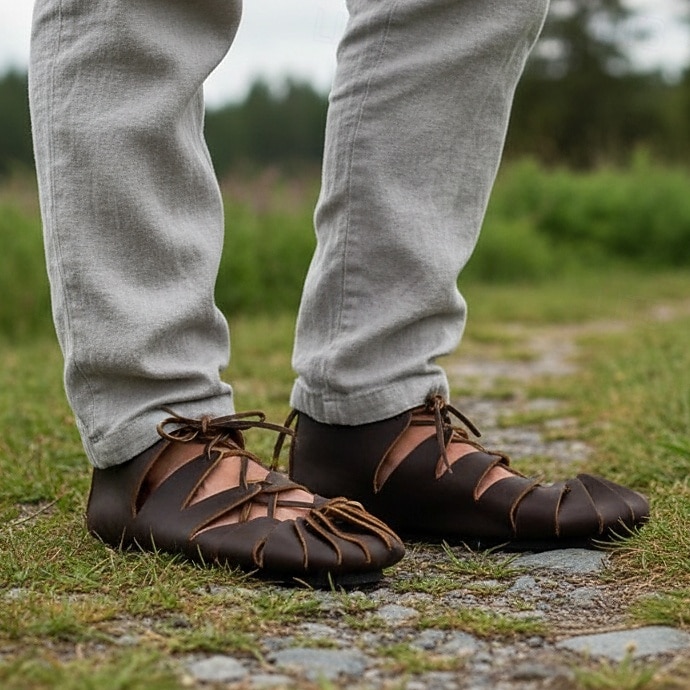 Middeleeuws Renaissance Schoenen Piraat Vikingen Kostuum Voor heren Keltisch Piraat Halloween Maskerade Prestatie Feesten & Uitgaan LARP Volwassenen Schoenen 2026 - $54.99 –P1