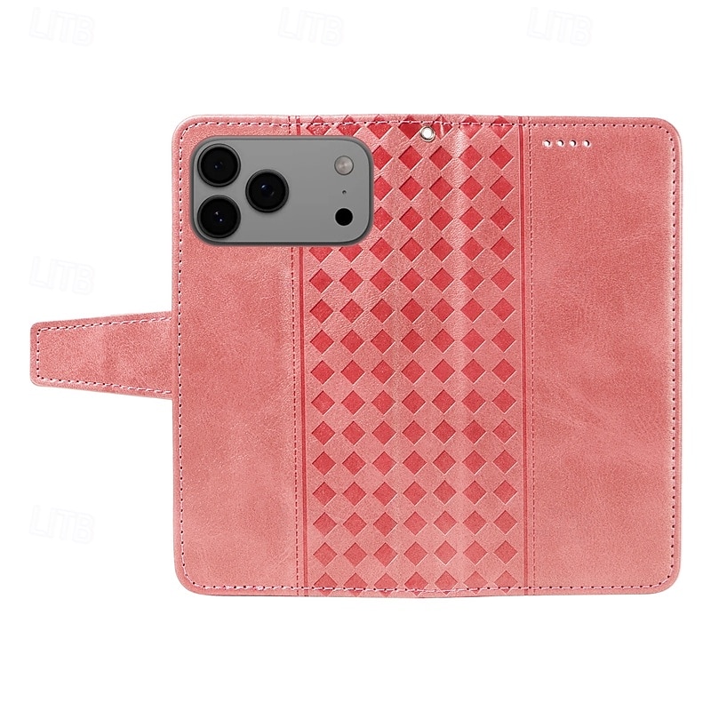 telefone Capinha Para iPhone 17 Pro Max 17 Air 16 15 14 Pro Max Plus 16e 13 Pro Max Mini Capa para Cartão Wallet Proteção de corpo inteiro com cordão Antichoque Retro Couro PU de 2025 por $11.99 –P9