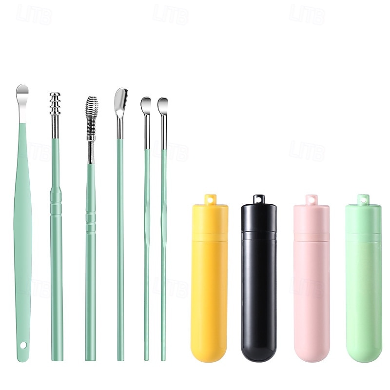 6pcs Stainless Steel Ear Wax Removal Tool Set Spiral Rotating EarPicking Spoon Ear Picker Spoon For Cleaning Collecting Ear Wax 2026 - $9.99 –P1