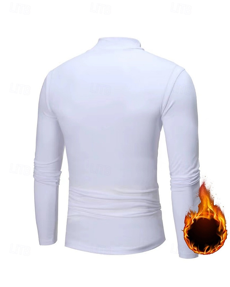 Bărbați Mată Topuri pulover Top din fleece cu strat de bază Lenjerie Termică Toamna iarna Manșon Lung Îmbrăcăminte Atletică Cald Sală de fitness Drumeție Alergat A face exerciţii fizice Yoga Negru 2026 - $40.99 –P6