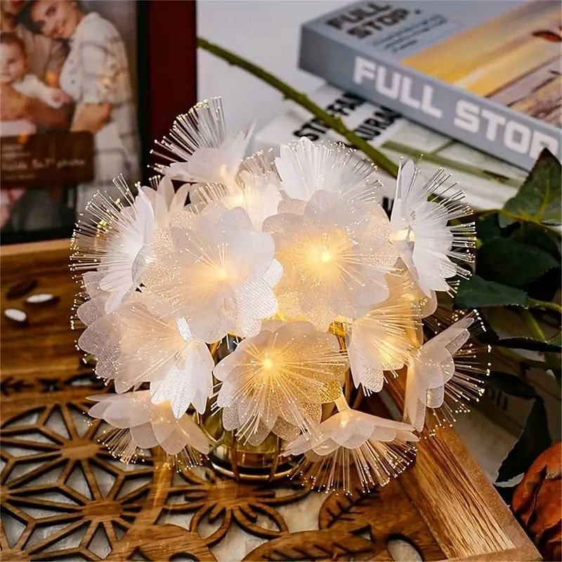 Guirlandes lumineuses à fibres optiques avec lumières étoilées 3m 20LEDs Décoration de mariage Fête Lumières féeriques pour Chambre Balcon Jardin Décoration d'Arbre de 2026 ? $16.49 –P7