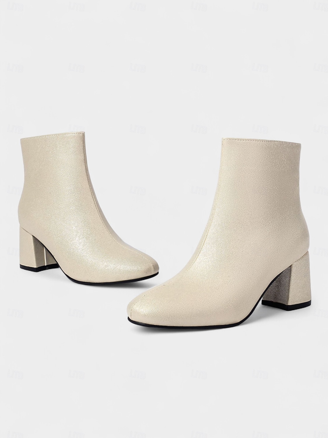 Botas femininas vermelhas de salto alto com zíper, design elegante de salto grosso, perfeitas para festas de Natal, eventos de feriados e uso diário de 2026 por $64.99 –P9