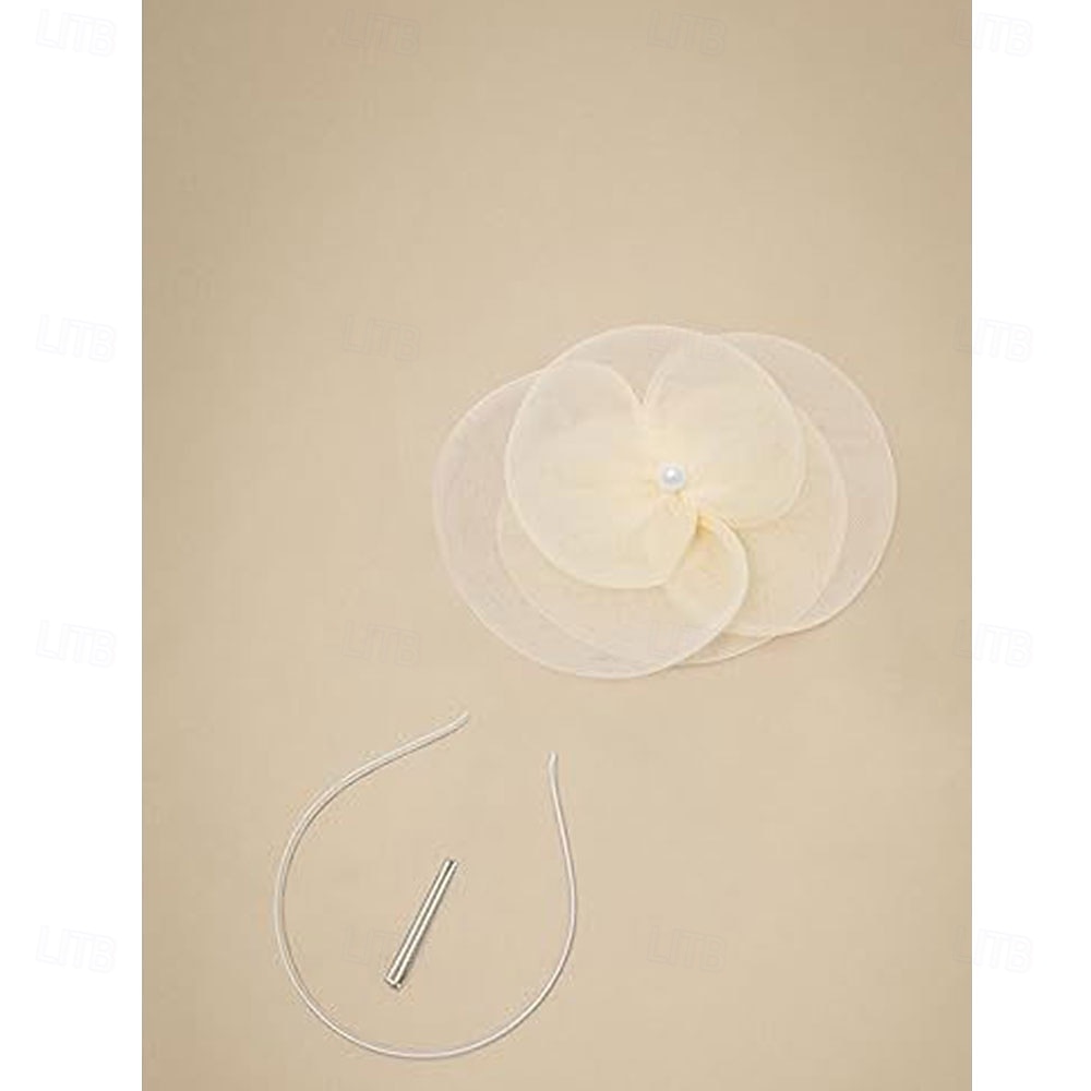 Fascinadores Tule Pérola Chapéu Fedora Casamento Festa de Chá Corrida de cavalos coquetel Elegante Vintage Com Perola Imitação Capacete Chapéu de 2026 por $17.49 –P5