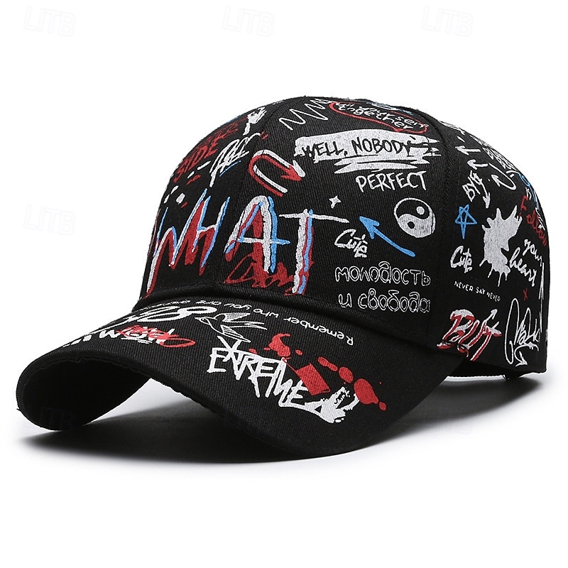 Męskie Czapka z daszkiem Kapelusz Czapka Truckera Biały Niebieski Poliester Korygujący Moda Dzienne zużycie Graffiti hip-hopowe Oddychający 2026 - $9.49 –P2
