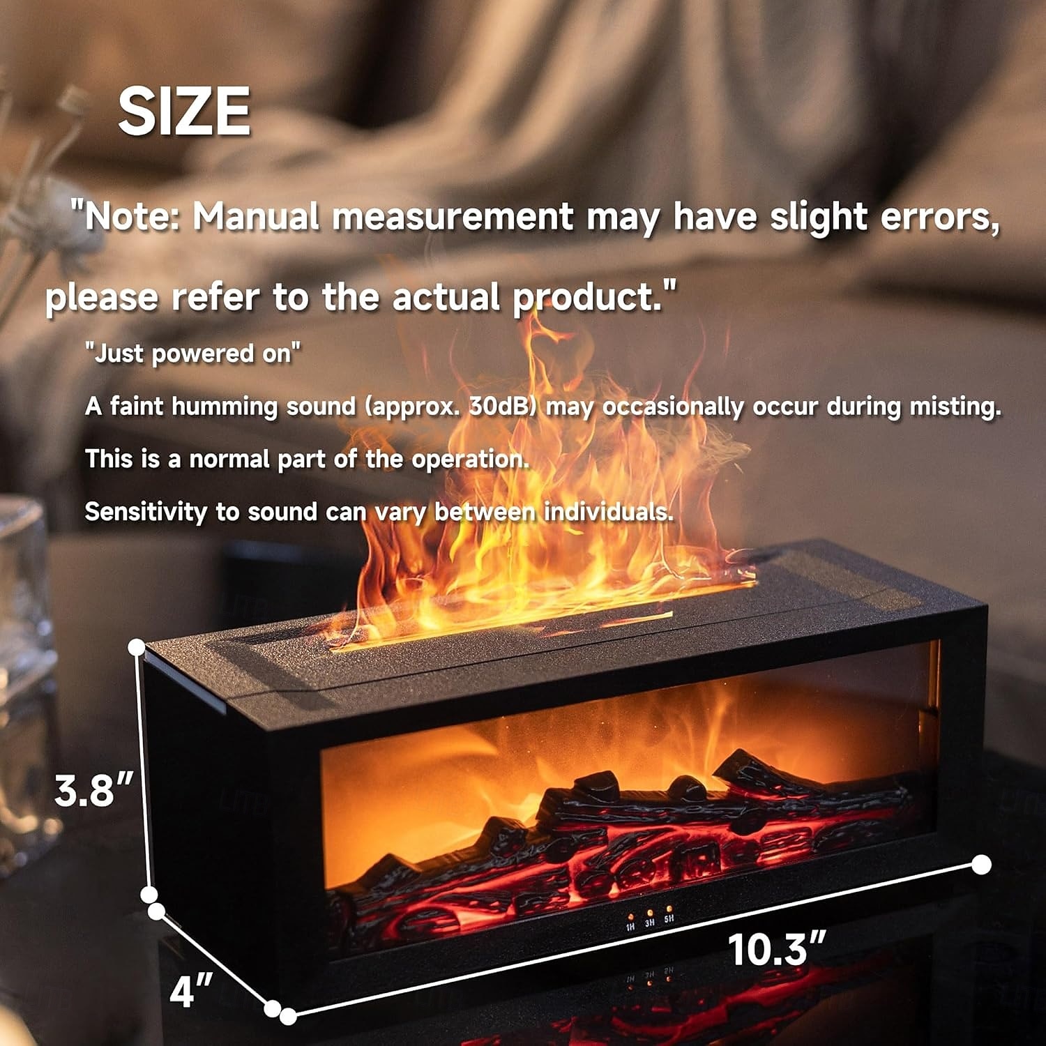 Увлажнитель воздуха с диффузором в виде пламени камина, 7 цветов, ароматерапевтический эфирный диффузор, ультразвуковой аромаувлажнитель с таймером для дома, спальни, офиса, йоги 2026 - $50.99 –P6