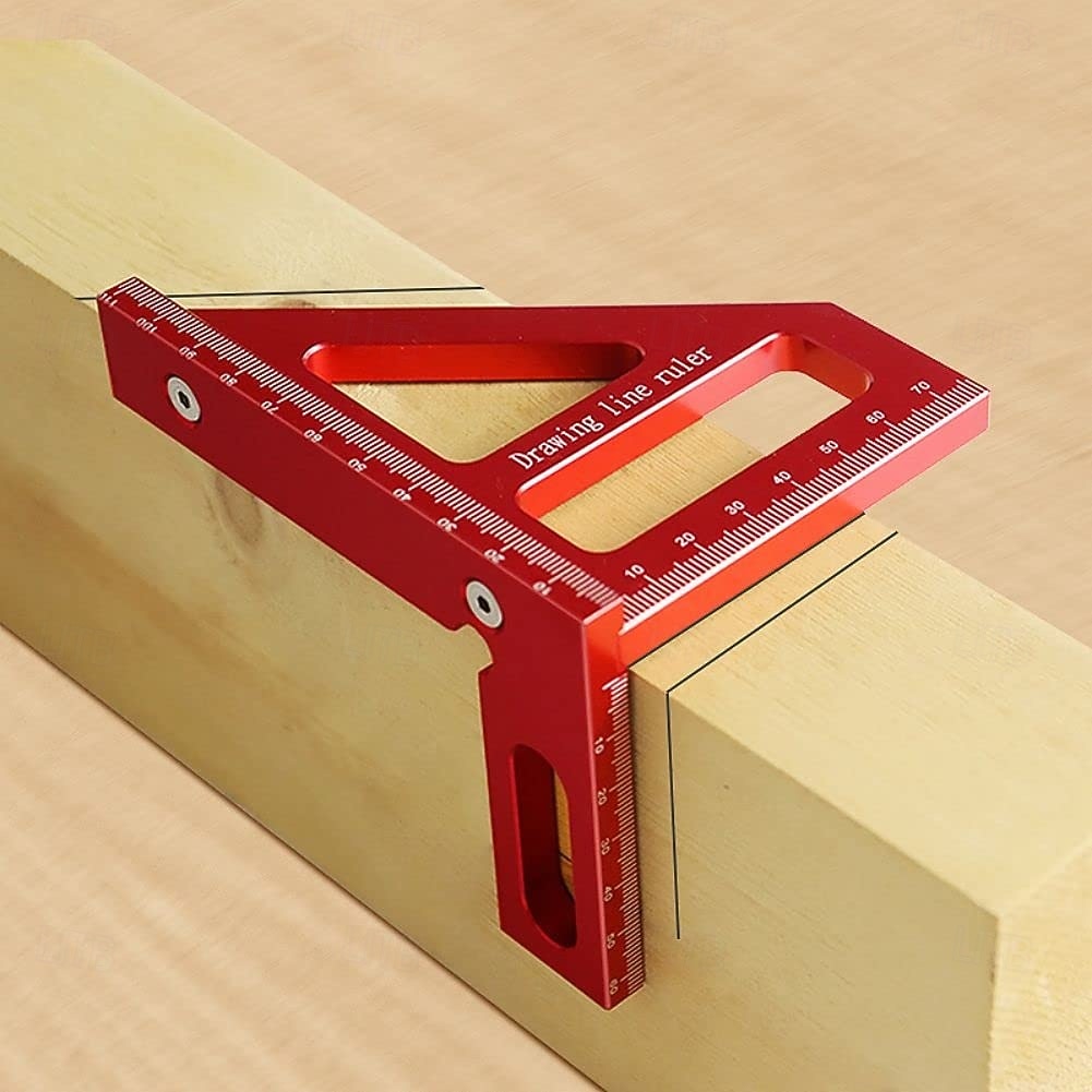 3D Multi-Angle Measuring Ruler Χάρακας διάταξης τετραγωνικής ταχύτητας Κράμα αλουμινίου Φορητά Εργαλείο Κατασκευής Ξυλουργικής 11 cm 45/90 ° 2025 - $12.99 –P2