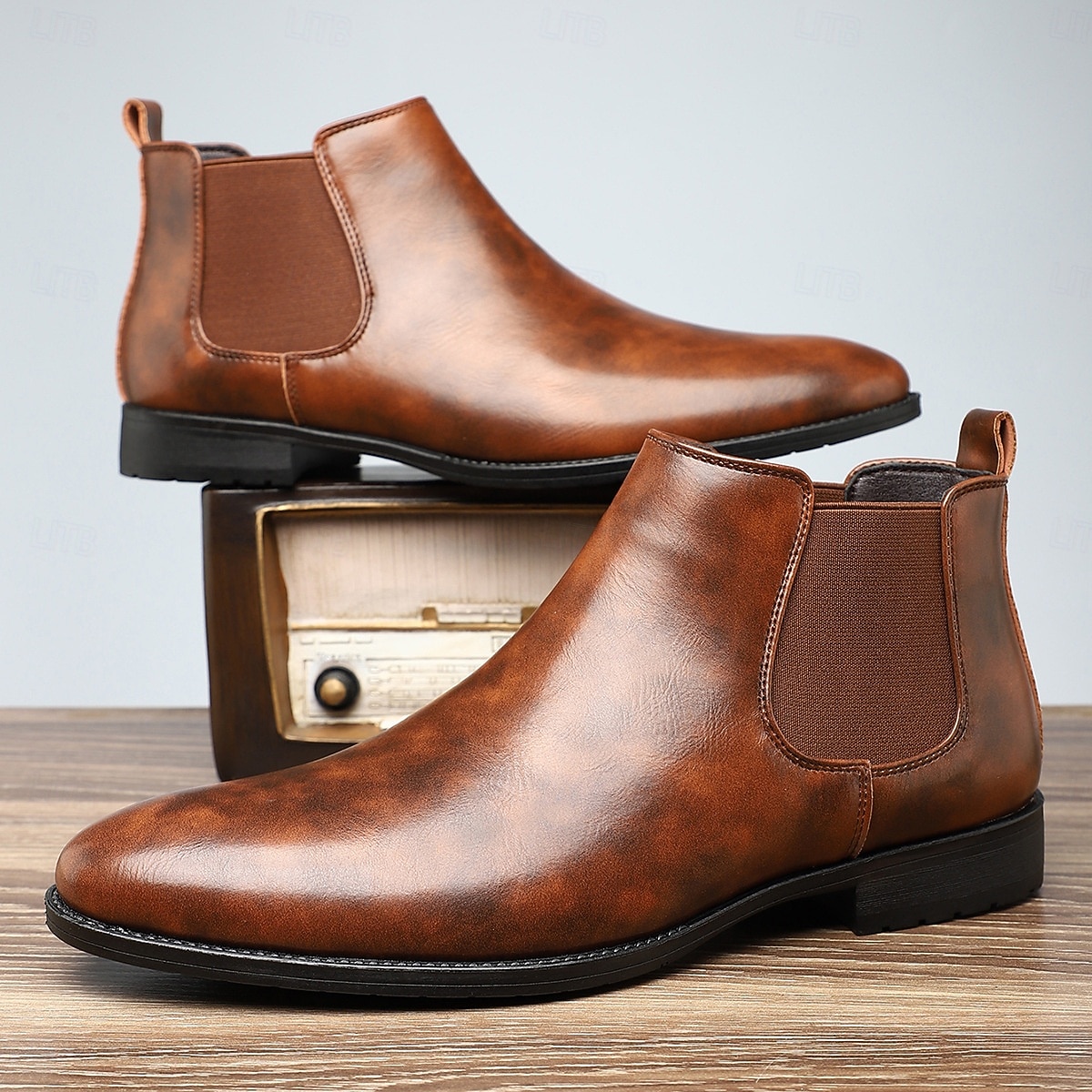 Black Faux Leather Men's Chelsea Boots with Smooth Finish – Elegant and Easy-to-Wear Footwear for Office and Evening Wear 2026 - $46.99 –P10