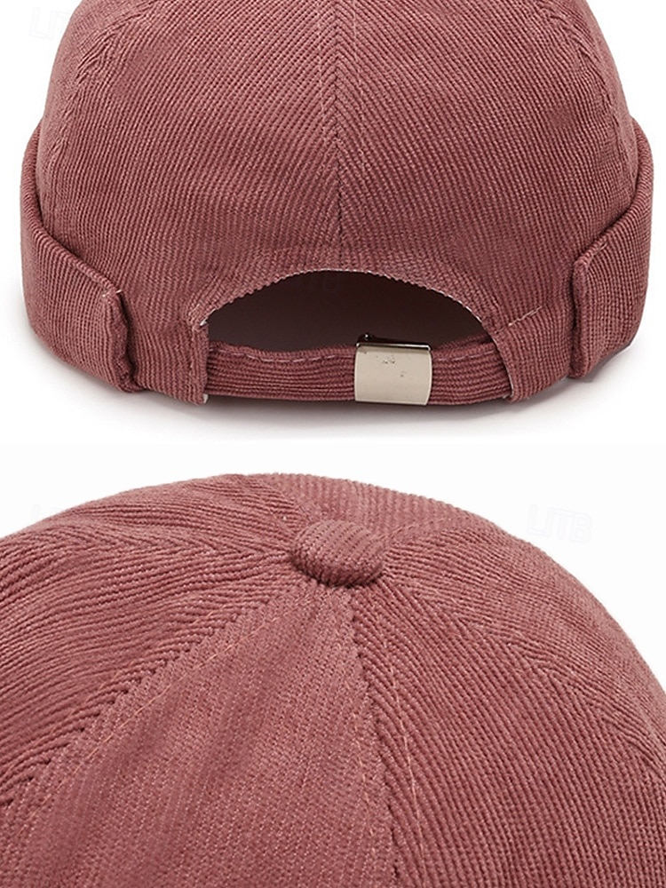 мужская вельветовая шапка-бини с регулируемым ремешком, ретро-матросская шапка в нескольких цветах, теплая зимняя шапка для рождественских нарядов, уличной одежды и повседневной носки 2026 - $11.99 –P8