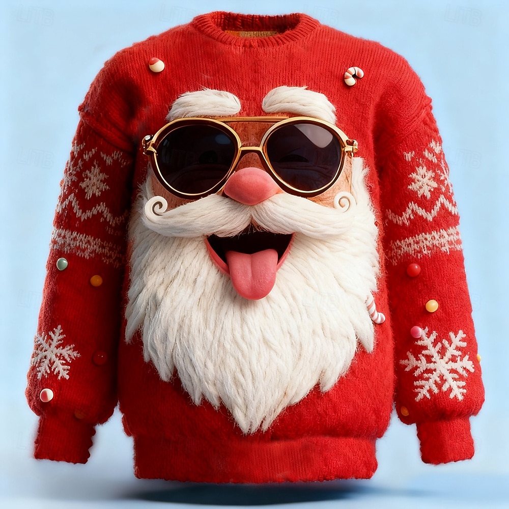 Mens Sweaters Ugly Christmas Sweater Men Women Crew Neck Pullover Holiday Party Xmas Sweatshirt Couple 3D Funny Print Jumpers Tops From Renshenguo, $16.34