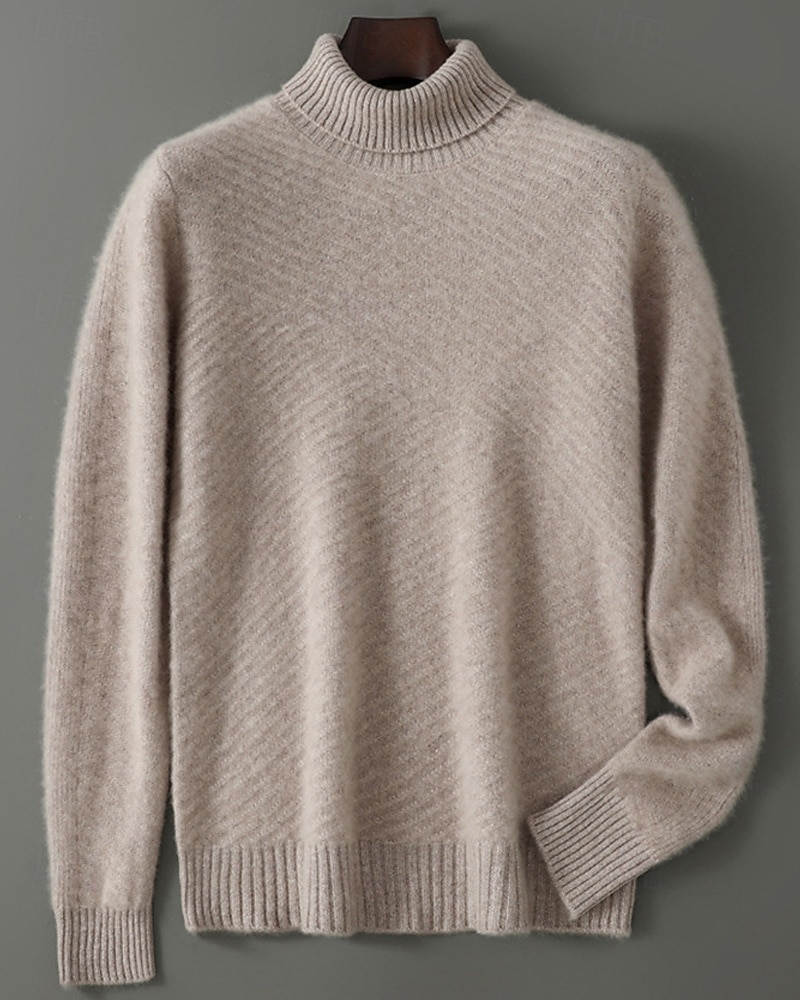 Hochwertiger Herren-Rollkragenpullover aus reiner Wolle und Kaschmir, klassischer Strickpullover, weich, warm und atmungsaktiv 2026 - $174.99 –P3