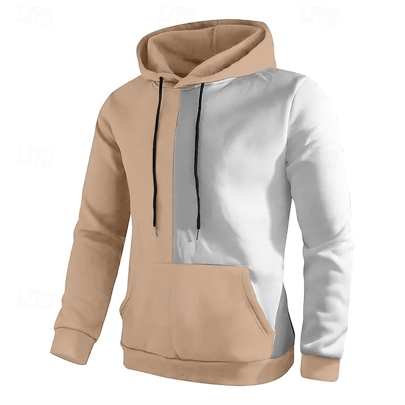 Ανδρικά Φούτερ με Κουκούλα Μαύρο Κίτρινο Ανθισμένο Ροζ Ρουμπίνι Θαλασσί Με Κουκούλα Συνδυασμός Χρωμάτων Κορδόνι Κουρελού Τσέπη Αθλήματα & Ύπαιθρος Καθημερινά Αργίες Πολυεστέρας Κομψό στυλ street 2026 - $29.99 –P4