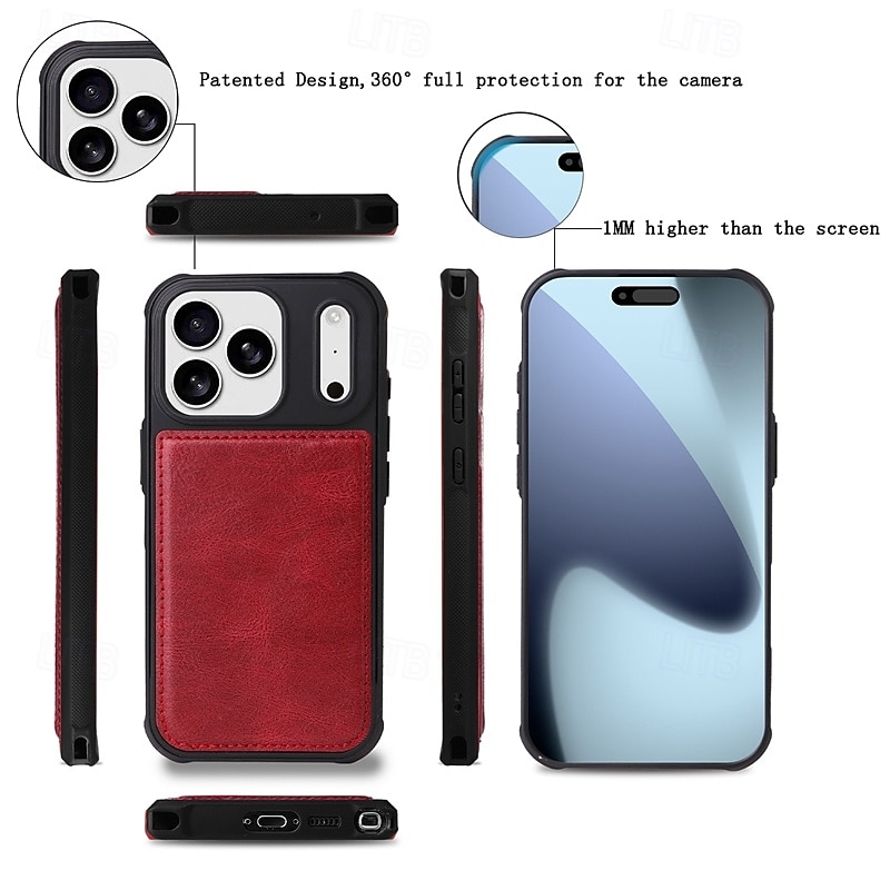 телефон Кейс для Назначение iPhone 17 Pro Max 17 Air Кошелек для карт Откидная крышка Магнитный Откидная подножка Разъем для карты Ретро ТПУ Кожа PU 2026 - $28.99 –P2