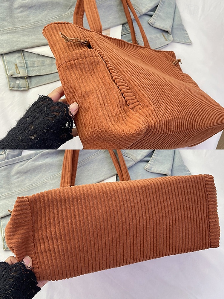 Dammanchesterväska, stor kapacitet, avslappnad vintage-axelväska, lättviktig shoppingväska för resor och arbete för damer 2026 - $18.99 –P7