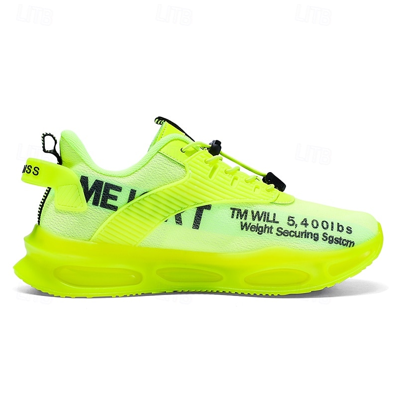 Baskets jaunes de style urbain pour hommes avec semelle à coussin d'air et tige en mesh, chaussures de sport légères et tendance pour la course, la salle de sport et les vêtements décontractés de 2026 ? $42.99 –P7