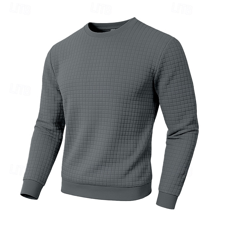 Per uomo Maglia Felpa a nido d'ape Felpa con cappuccio Maglione Nero Bianco Verde militare Cachi Grigio Girocollo Semplice Testurizzato Sport & Outdoor Casuale Quotidiano Streetwear Cool del 2026 a $18.49 –P4