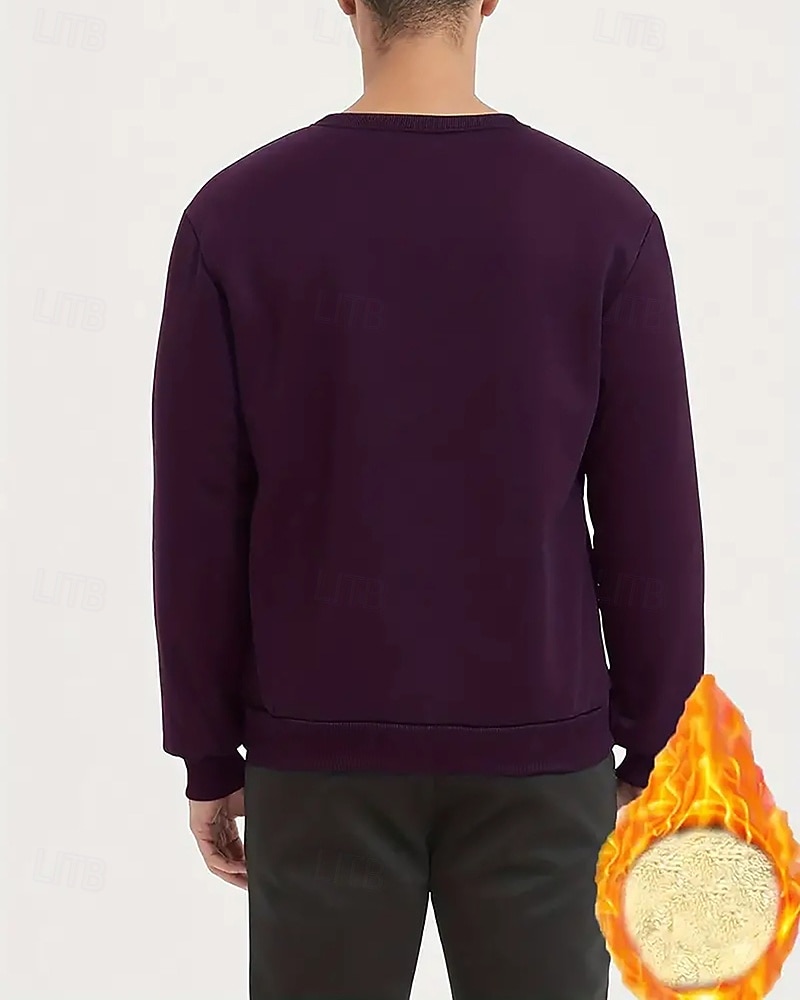 Homens Cor Sólida Moletom de lã Lounge Top Outono/Inverno Grossa Manga Longa Roupa Esportiva A Prova de Vento Quente Academia Equitação Corrida Exercite-se Ioga Preto Branco Amarelo Roupa de esporte de 2026 por $28.99 –P9
