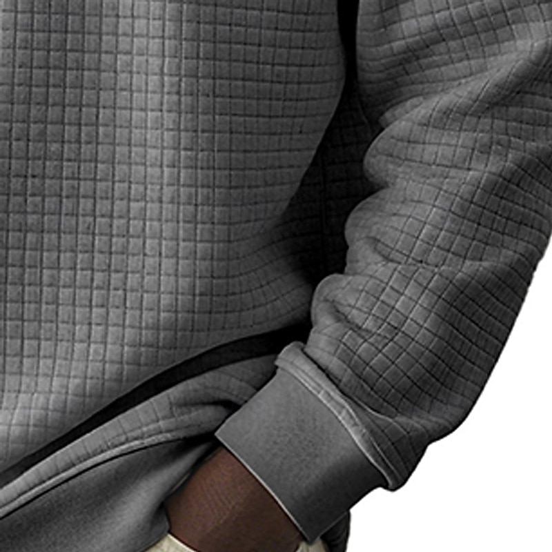 Homens Moletom Moletom Waffle Estacionar Cinza Claro Gola Redonda Tecido Textura Casual Diário Desportos e Ar livre Roupa de rua Legal Roupa de Esporte Primavera & Outono Roupa Moletons Moletons de 2026 por $24.99 –P11