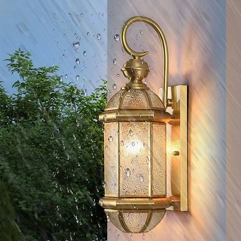 Iluminação externa 17 polegadas (cerca de 43,2 cm) luz de parede externa de cobre lanterna preta luz de varanda ip65 luz de parede externa à prova d'água adequada para casa, quintal, garagem, entrada de 2026 por $242.79 –P2