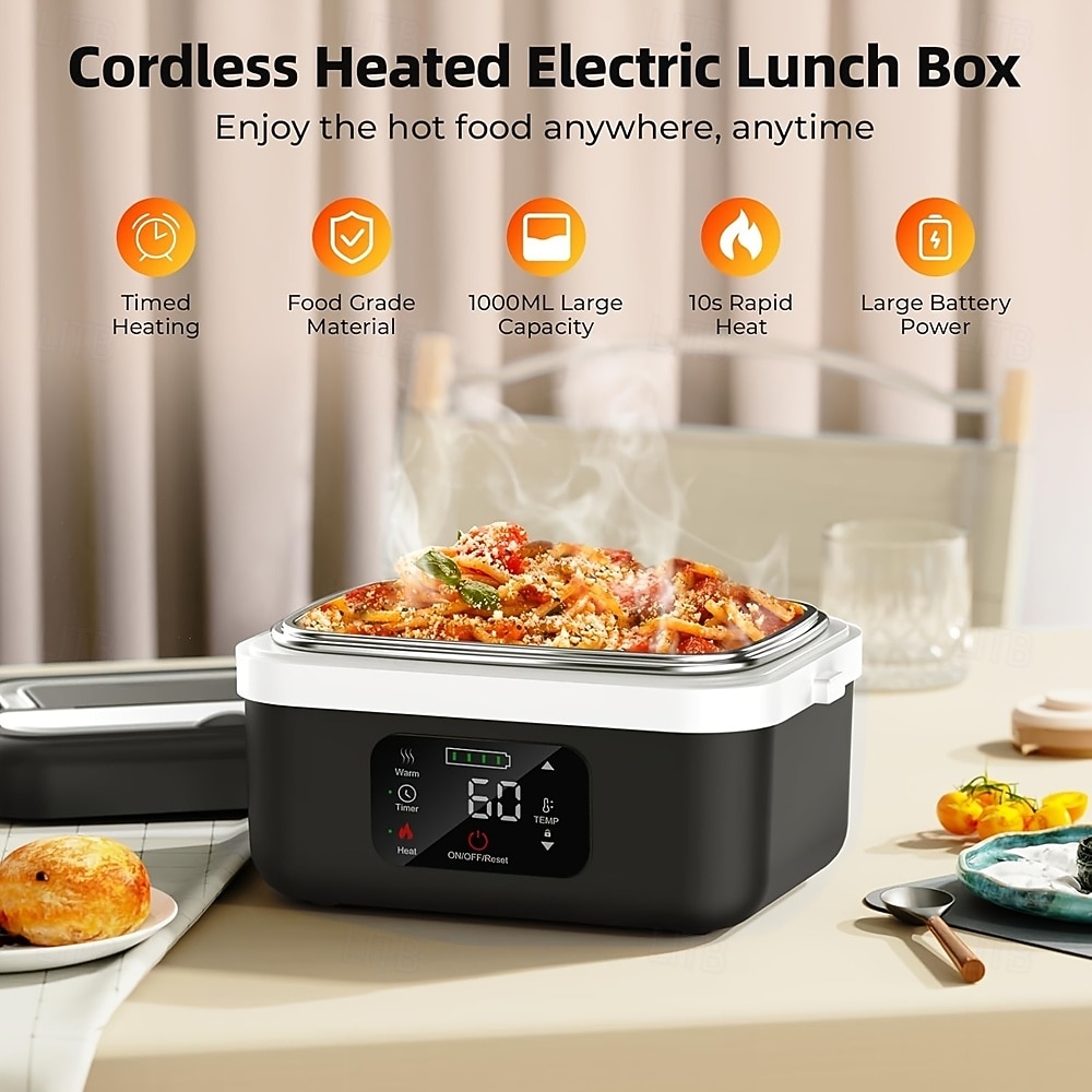 Portable Electric/cold Lunch Box -304 Stainless Steel Insulation and Cooling Suitable for Offices Camping Picnics - Compact Insulated Lunch Box (no Need To Add Water) Insulated Lunch Box Men's Lu 2026 - $207.59 –P6