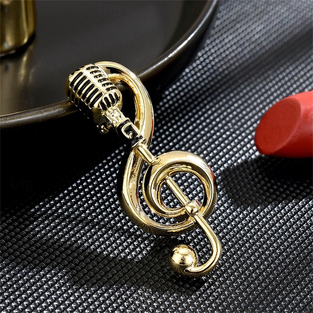Brooches Classic Retro Music Notes Fashion Personalized Simple Trendy Brooch Jewelry Gold For Wedding Party Gift Engagement Prom Festival 2026 - $16.49 –P4