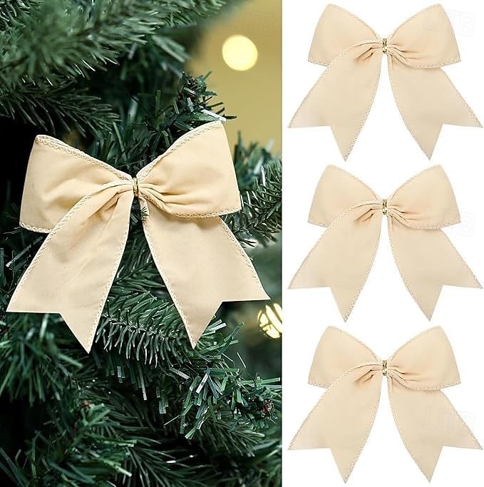 12 kpl jouluisia samettisia rusetteja 6 tuuman maalaisromanttisia seppeleitä lahjarusetteja vintage-jouluinen samettinen nauharusettikoristeet jouluun maalaistalokuuseen seppele 2025 - $13.99 –P2