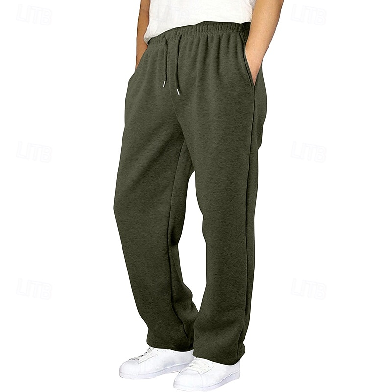 Homme Joggings Jogging à Jambes Larges Pantalons Pantalon de survêtement ouvert en bas Cordon de serrage Taille Élastique Jambe Droite Uni Respirant Longueur complète Sport en Plein Air Occasionnel de 2025 ? $17.99 –P13