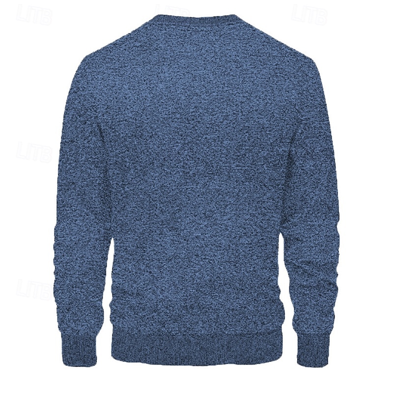 Bărbați Jacquard Hanorca Hanorac din lână Hanorac cu căptușeală din fleece Roșu Vin Albastru denim Negru Bleumarin Gri Stil Nautic Simplu Texturat Sporturi & Exterior Casual Zilnic Șic Stradă Misto 2026 - $18.49 –P7