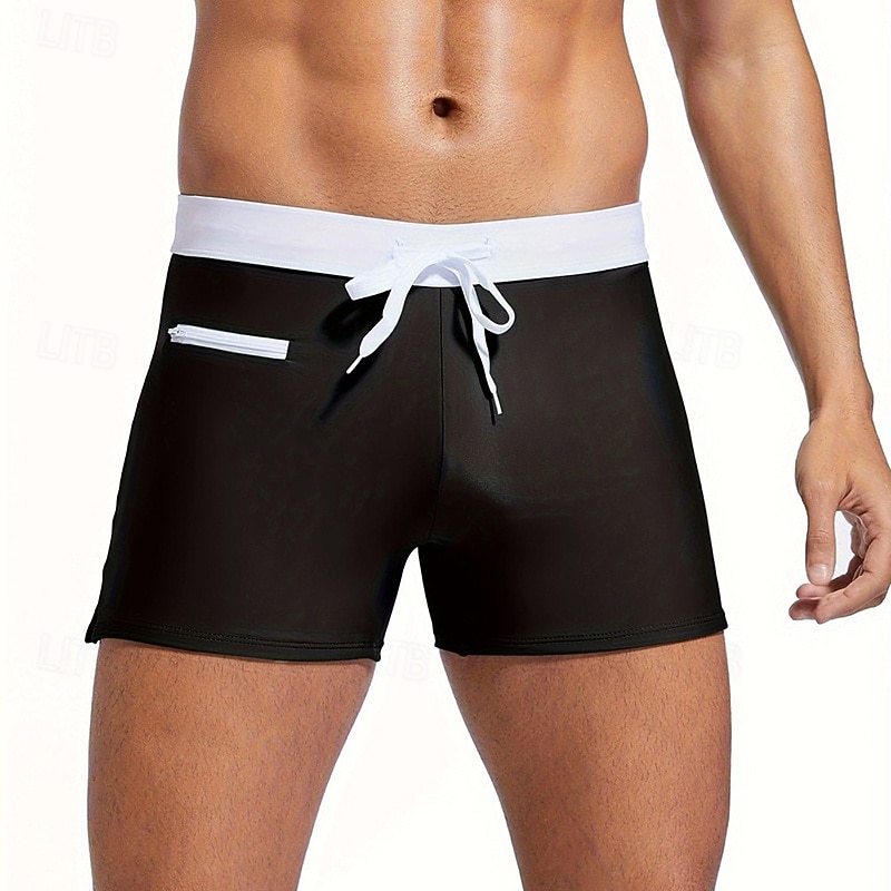 Bărbați Pantaloni Scurți de Înot Boxeri înot Costume de baie pentru costume de baie Mată Buzunar cu Fermoar Elastic Respirabil Pantaloni Surfing Bikini Scufundare Vară 2026 - $11.49 –P13