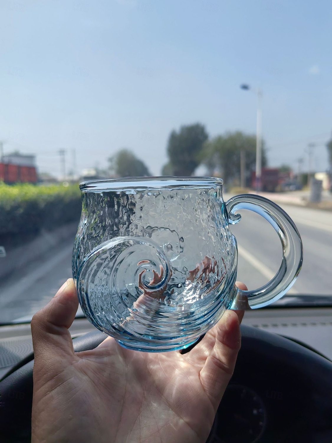 ספל גל זכוכית ים, כוס קפה מזכוכית גלי אוקיינוס בעבודת יד, כוס שתייה ססגונית בעבודת יד, מתנה ייחודית לחג המולד לנשים &גברים, מתנה לאוהבי חוף אוקיינוס 2026 - $21.99 –P2