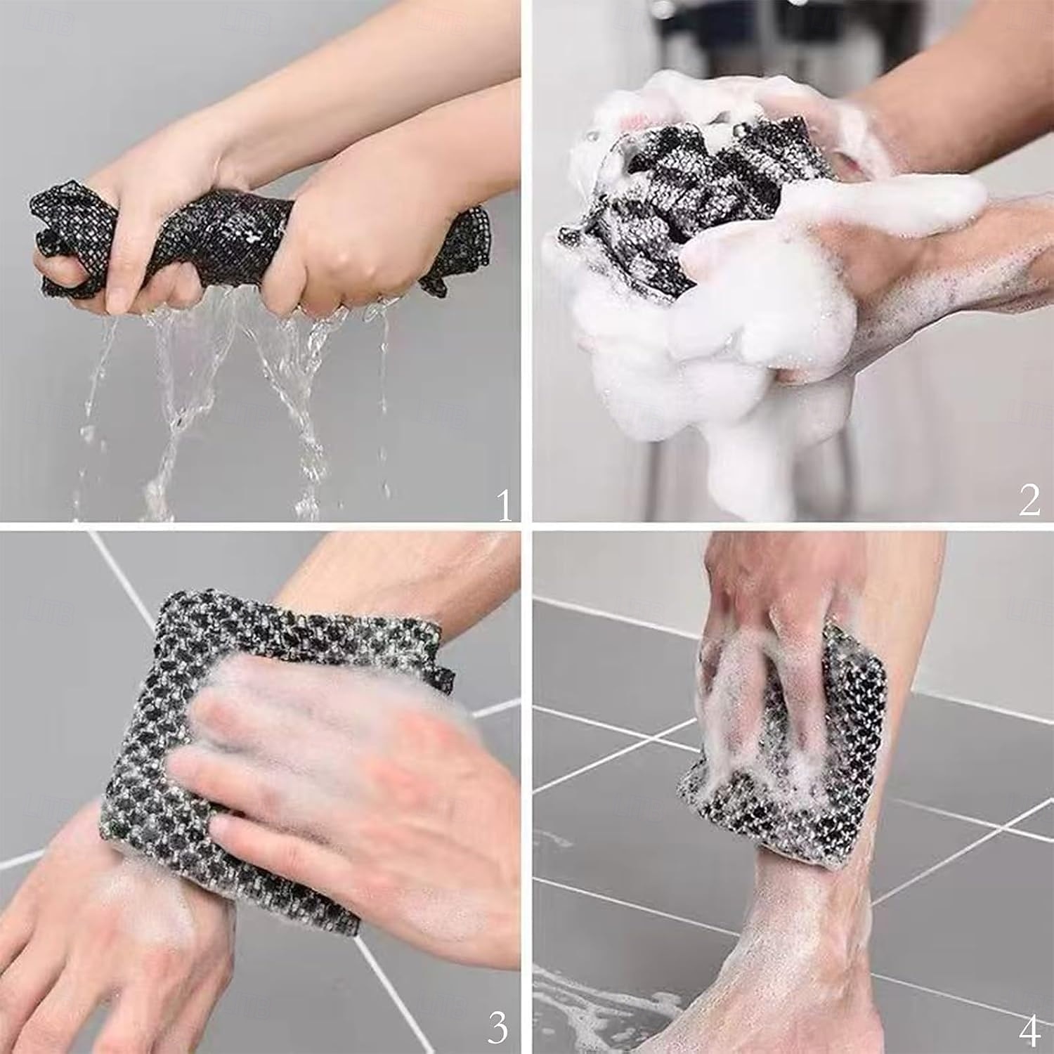 منشفة تقشير للجسم - إسفنجة تقشير للجسم - كورية &اليابانية &قطعة قماش إسفنجية شبكية أفريقية - غسالة غسيل طويلة الظهر للاستخدام في حوض الاستحمام 2026 - $11.99 –P2