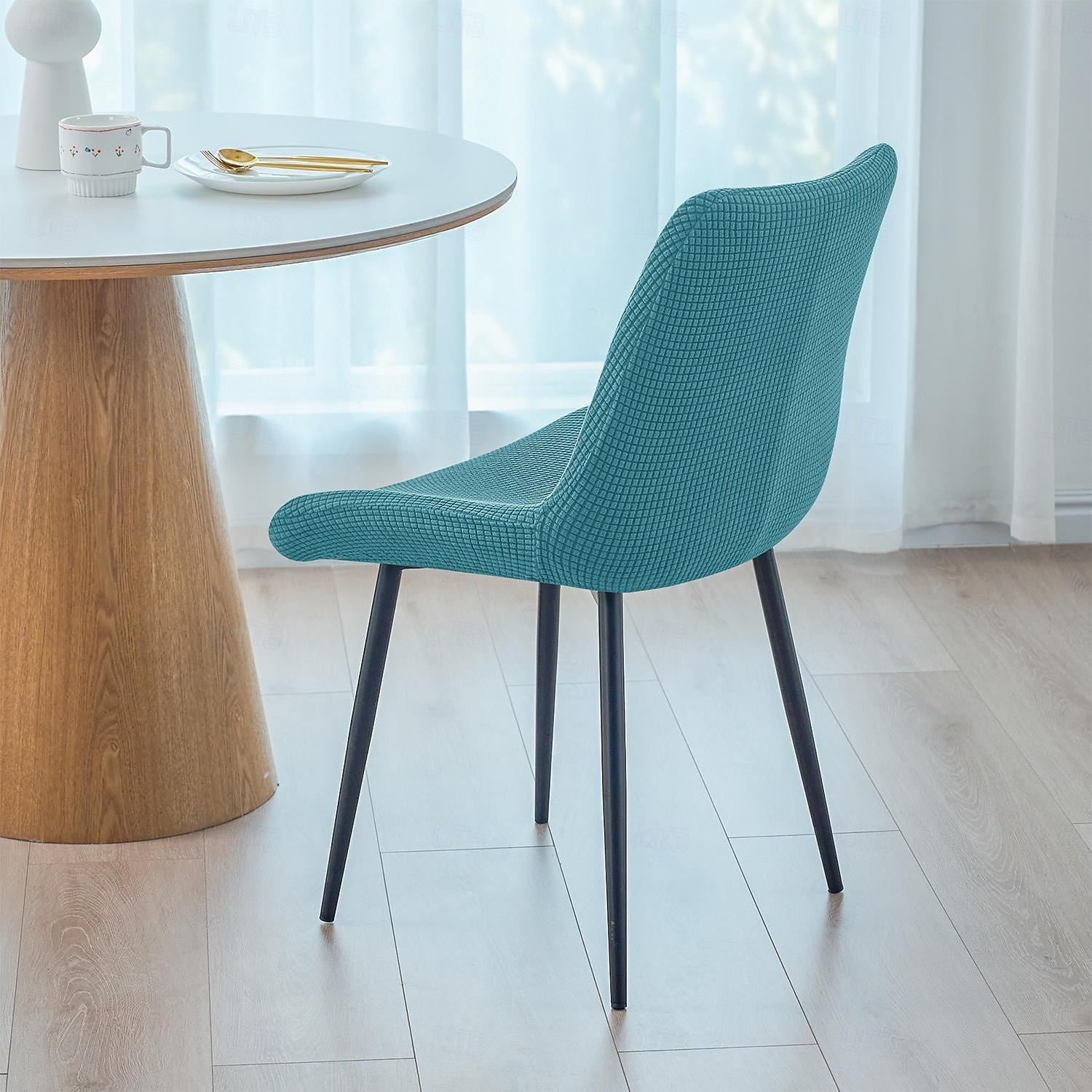 1ks žakárový potah na jídelní židli, strečový potah na židli pro domácnost, kuchyň, banket nebo svatbu v USA 2025 - $11.49 –P6