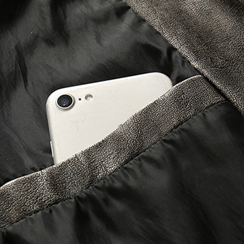 Per uomo Giacca in Ecopelle Giacca Cargo Giacca Casual Giacca da Moto Vacanza Quotidiano Caldo Tasca Inverno Semplice Moda Classico Collo alla coreana Regolare Nero Marrone Cachi Giacca del 2026 a $60.99 –P10