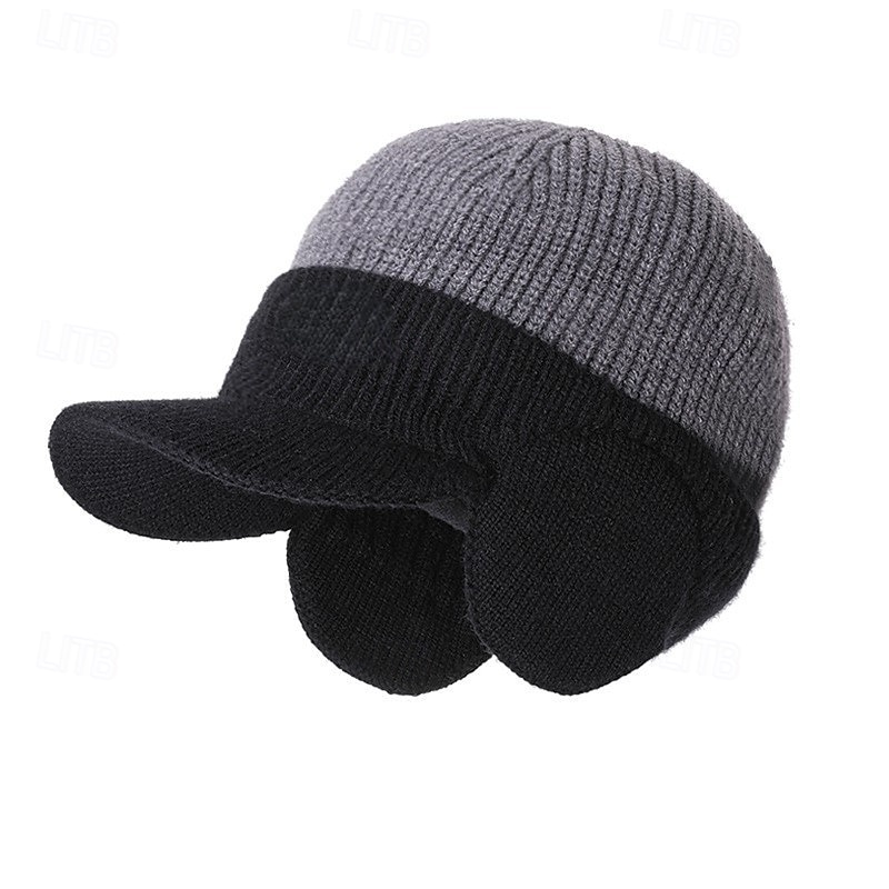 Per uomo Unisex Cappello con paraorecchie Cappelli Invernali Cappello lavorato a maglia Berretto Invernale Cappello Berretto Invernale Nero Blu marino Poliestere Lavorato a maglia Accogliente del 2026 a $6.49 –P2