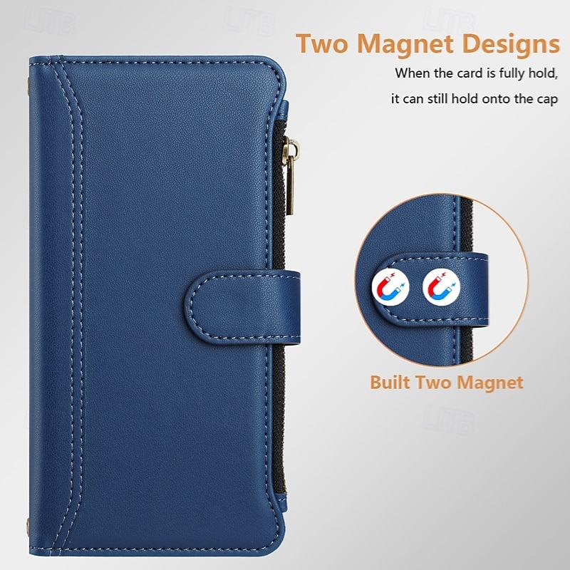 Phone Case For iPhone 17 Pro Max 17 Air 17 16 Pro Max Plus 13 Pro Max Mini Wallet Case Shockproof Retro PU Leather 2026 - $18.99 –P16