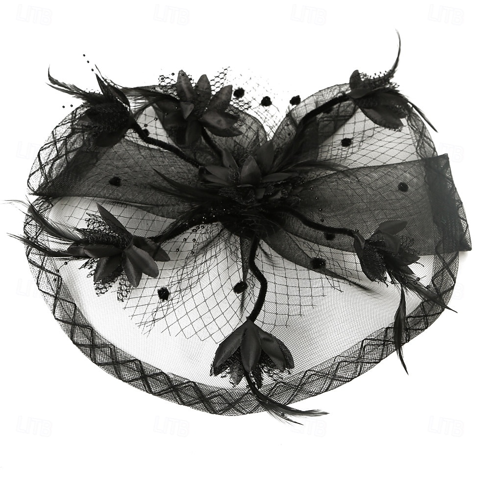 Fascinators Tulle Fedora Hat Wedding Tea Party Horse Race Cocktail Elegant Vintage Simple With Feather Headpiece Headwear 2026 - $22.99 –P11