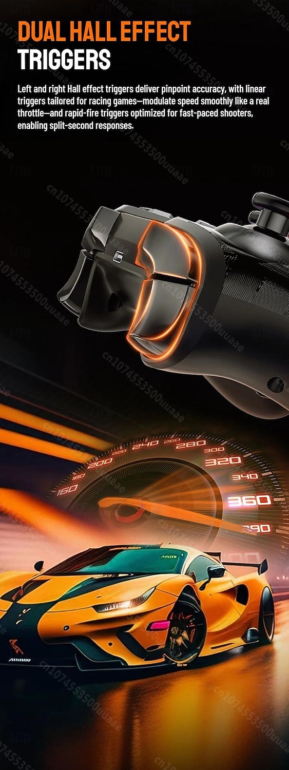 Игровой контроллер Lenovo S05 RGB беспроводной геймпад джойстик с эффектом Холла для Switch/2/OLED/Lite ПК iPhone Android телефонов подарок на День Святого Валентина 2026 - $64.99 –P7