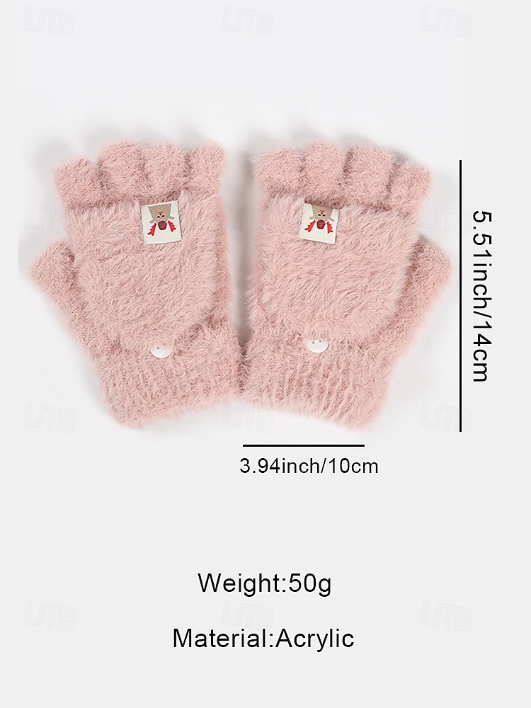 2026年 女性用 手袋 ニット ソリッドカラー クリスマス あたたか かわいいスタイル  コレクション – $7.99 –P8