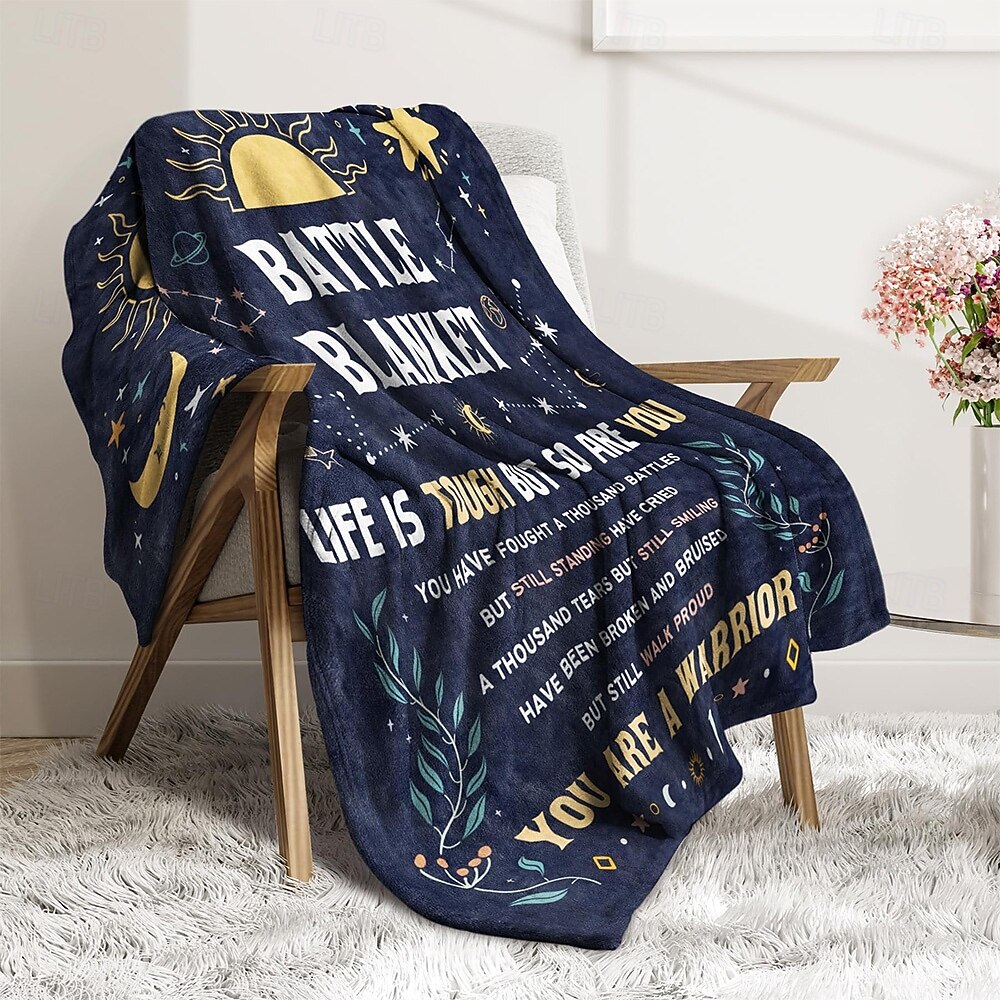 Флисовые одеяла Плед для дивана Подарок Вдохновляющая цитата Мотивационный позитив Диван Кровать Декоративное одеяло Теплое одеяло Домашний декор 2026 - $18.49 –P2