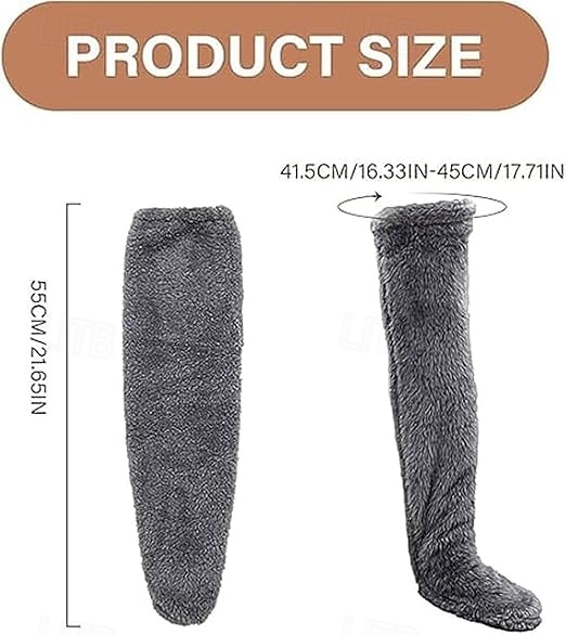 Chaussettes hautes en duvet d'oie pour Noël, nouvelles chaussettes hautes longues et pelucheuses d'hiver, chaussettes hautes en peluche de 2026 ? $17.99 –P2