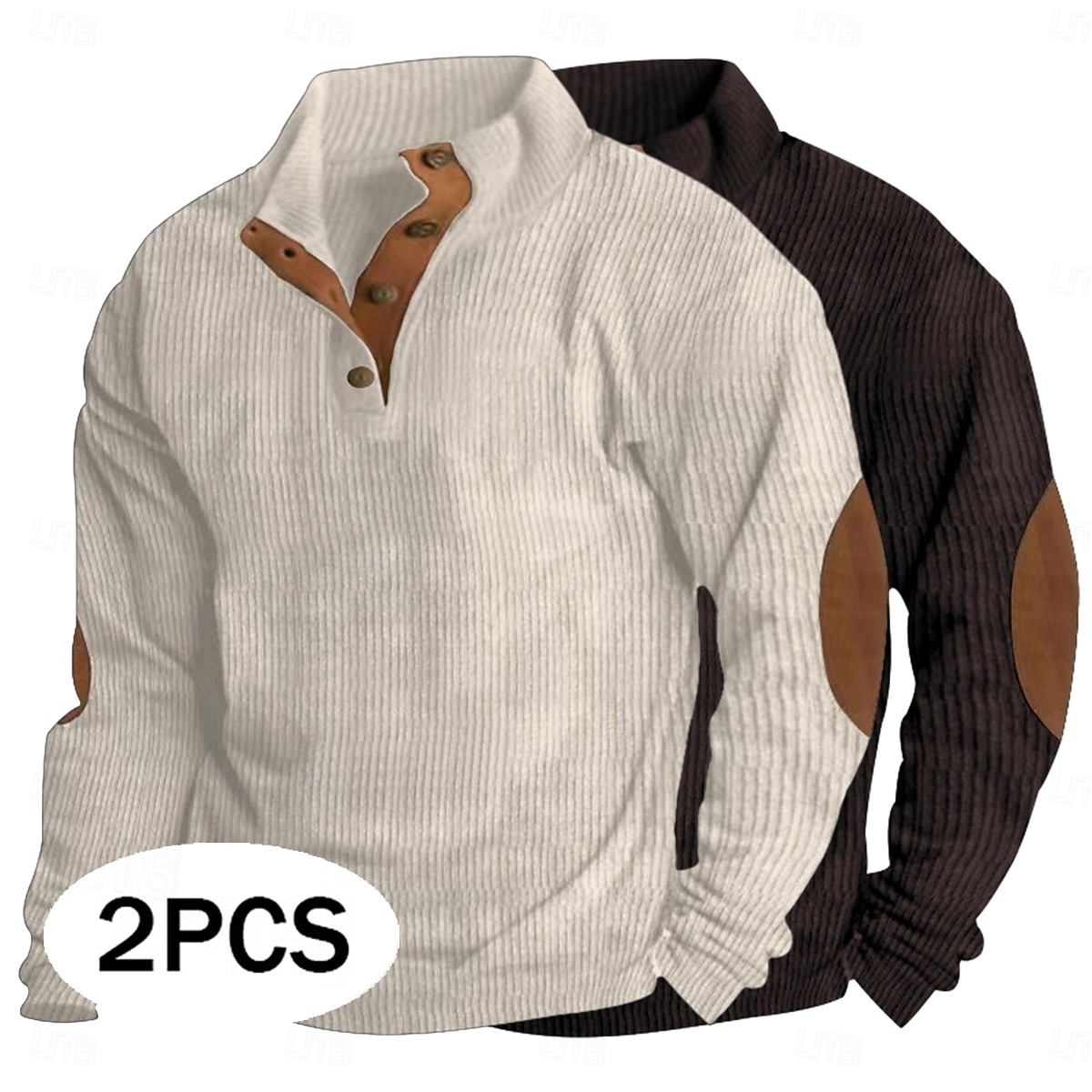 Per uomo Maglia Velluto a coste Felpa con cappuccio Maglione Felpa con cappuccio abbottonata Vino+Nero bianco+vino rosso Bianco+verde militare Albicocca+Caffè Blu denim + nero Colletto Mao Semplice del 2026 a $39.99 –P1