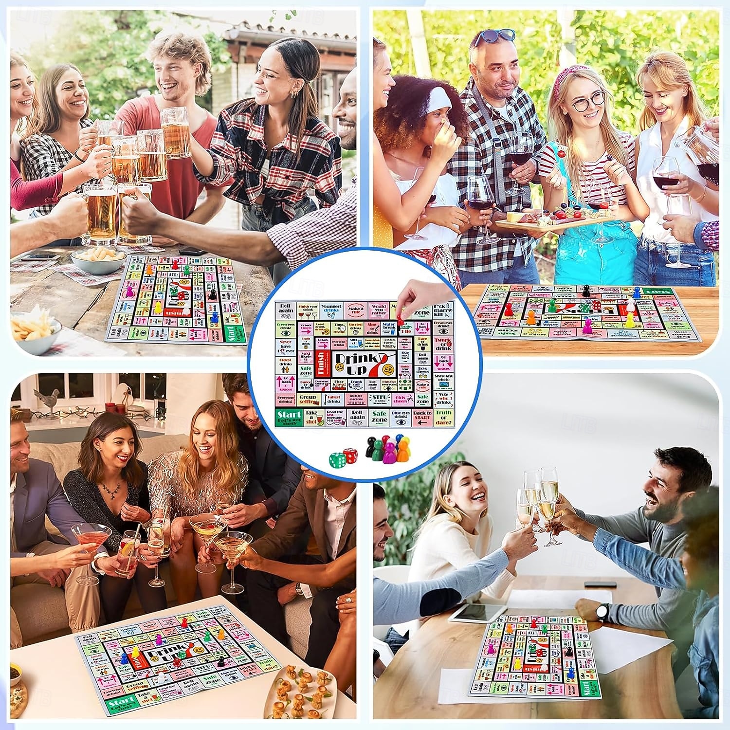drinkbordspellen voor volwassenen, rubberen mat drinkbordspel, grappige interactieve drinkspellen voor feestjes, spelletjesavonden, verjaardagen, familiespel of andere gelegenheden 2026 - $17.99 –P5