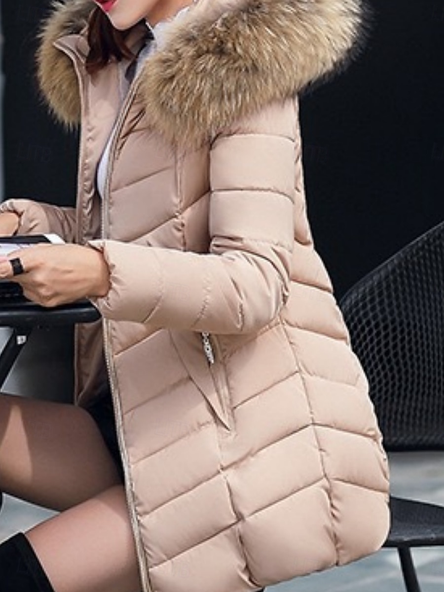 Damen Parka Bequem Atmungsaktiv Reißverschluss Tasche Lässig Einfach Urlaub Straße Alltagskleidung Ausgehen Reisverschluss Regulär Mit Kapuze Normale Passform Langarm Oberbekleidung Schwarz Wein Rote 2025 - $46.99 –P10