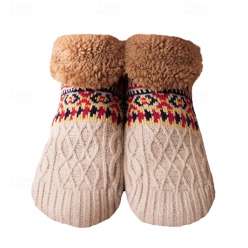 Chaussettes d'intérieur épaisses et chaudes en polaire sherpa, antidérapantes, pour adultes, usage domestique à domicile. de 2026 ? $13.49 –P2