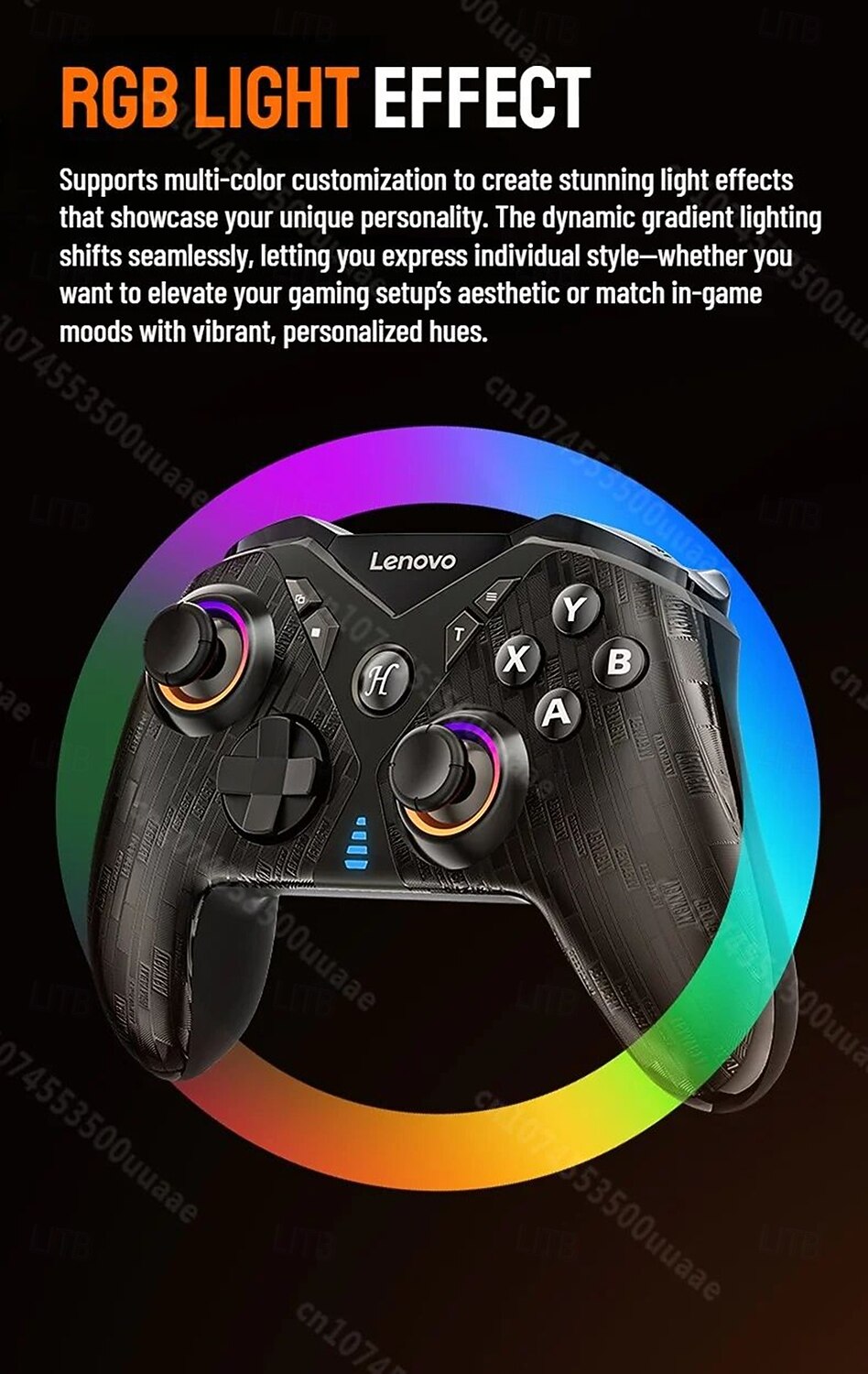 Игровой контроллер Lenovo S05 RGB беспроводной геймпад джойстик с эффектом Холла для Switch/2/OLED/Lite ПК iPhone Android телефонов подарок на День Святого Валентина 2026 - $64.99 –P13