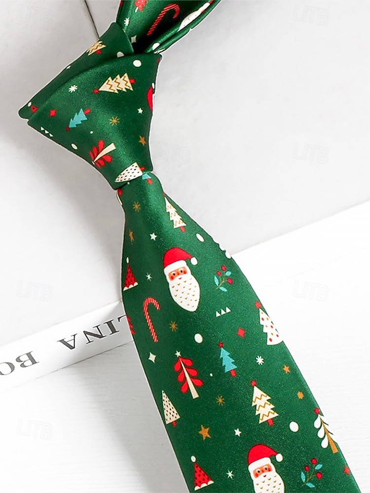 Cravates de Noël pour hommes en polyester – motifs Père Noël, bonhomme de neige et autres motifs festifs, parfaites pour les fêtes de Noël et les occasions spéciales. de 2026 ? $11.99 –P6