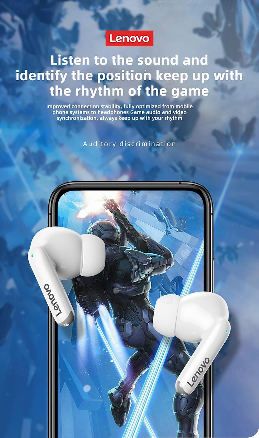 Беспроводные наушники Lenovo XT88 TWS с Bluetooth 5.3, эргономичный дизайн, глубокие басы, наушники-вкладыши для Apple, Samsung, Huawei, Xiaomi, Mi, для бега, повседневного использования, путешествий, 2026 - $29.99 –P15