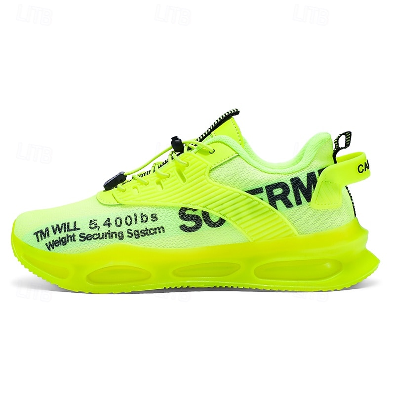 Baskets jaunes de style urbain pour hommes avec semelle à coussin d'air et tige en mesh, chaussures de sport légères et tendance pour la course, la salle de sport et les vêtements décontractés de 2026 ? $42.99 –P6