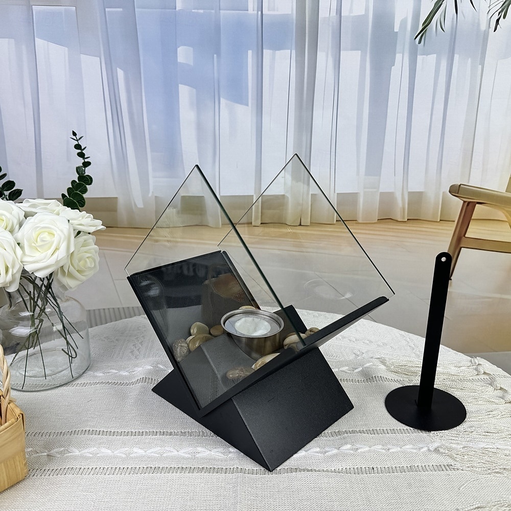 timanttimainen pöytälevyllä varustettu tulisija, kannettava pöytälevyllä varustettu takka, puhdas palaminen, bioetanolitakka, tuuletusaukoton takka sisä- ja ulkotiloihin, terasseille, juhliin ja 2026 - $92.99 –P10