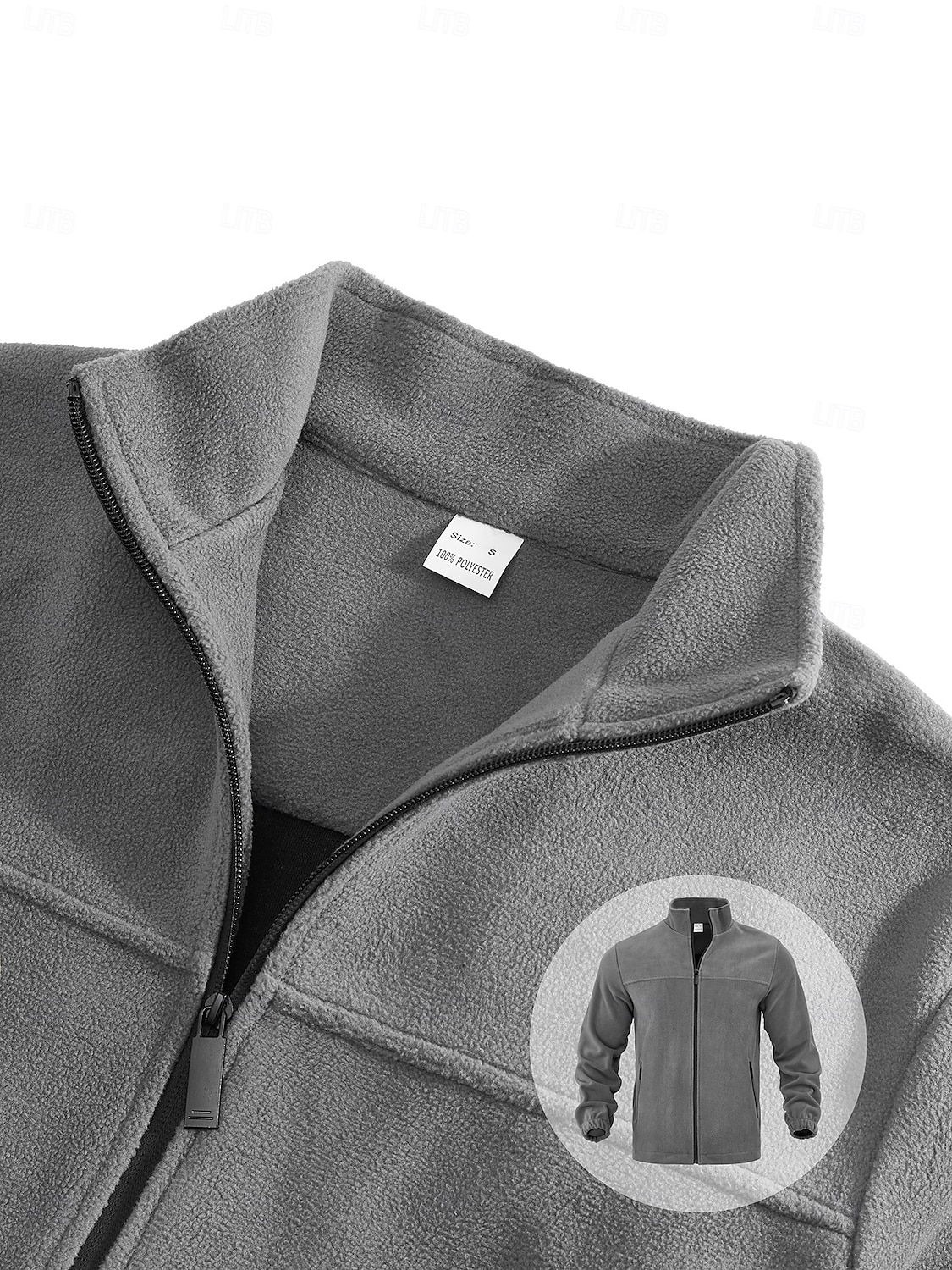 Herre Utendørs jakke Fleece-jakke Formell Hjem Hold Varm Lomme Grunnleggende Vår Høst Helfarge Aktiv Nøytral Skjortekrage Normal Mørkegrå Svart Hvit Lilla Oransje Jakker 2025 - $38.99 –P11